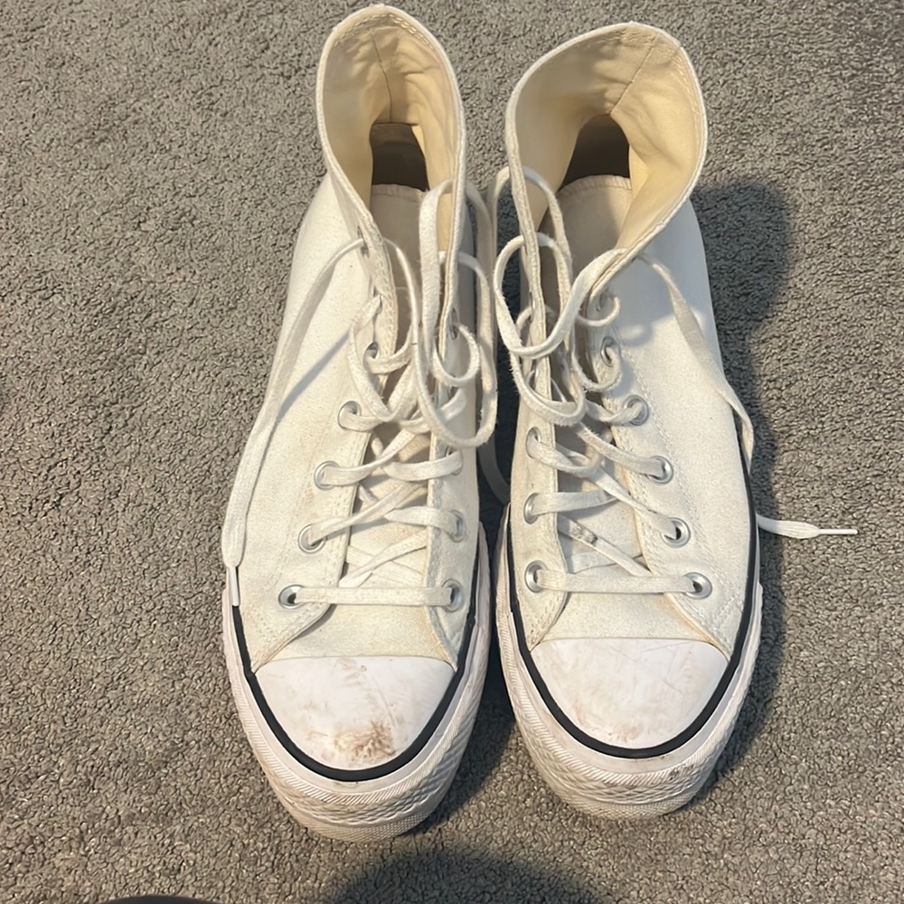 White platform converse